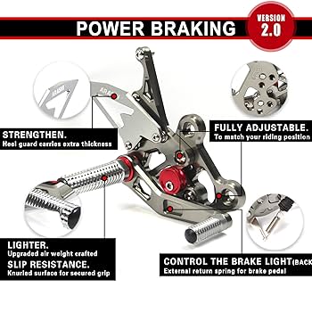 惹きつける魅力　PRSP 2枚セット Arashi V2.0 Adjustable Rearsets For KAWASAKI Ninja ZX4R 2023
